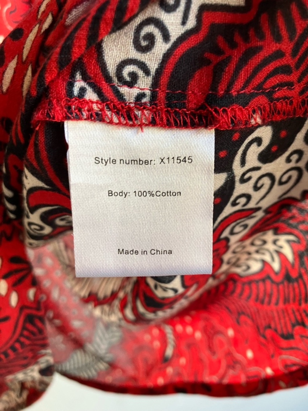 XiRENA Sumer Top Size XS Fire Red 100% Cotton Paisley Short Sleeve Blouse Resort - Picture 6 of 9